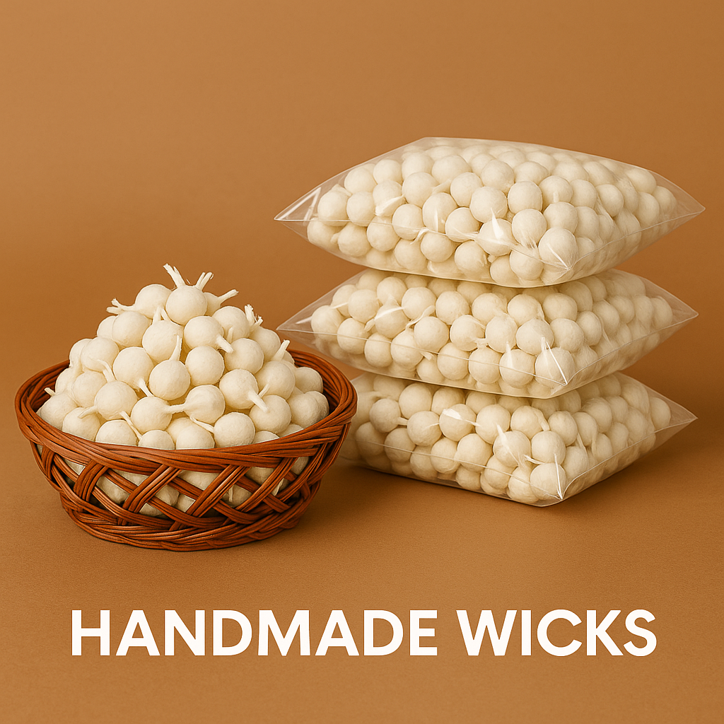 Premium Handmade Cotton Wicks (Rui Batti) – 2000 Pieces for Diya & Puja